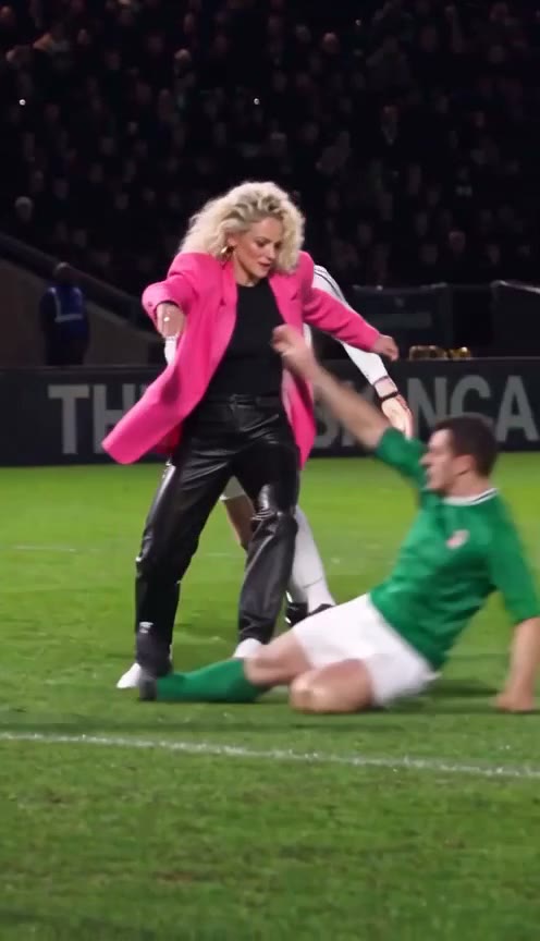 A defender slides past the player and misses